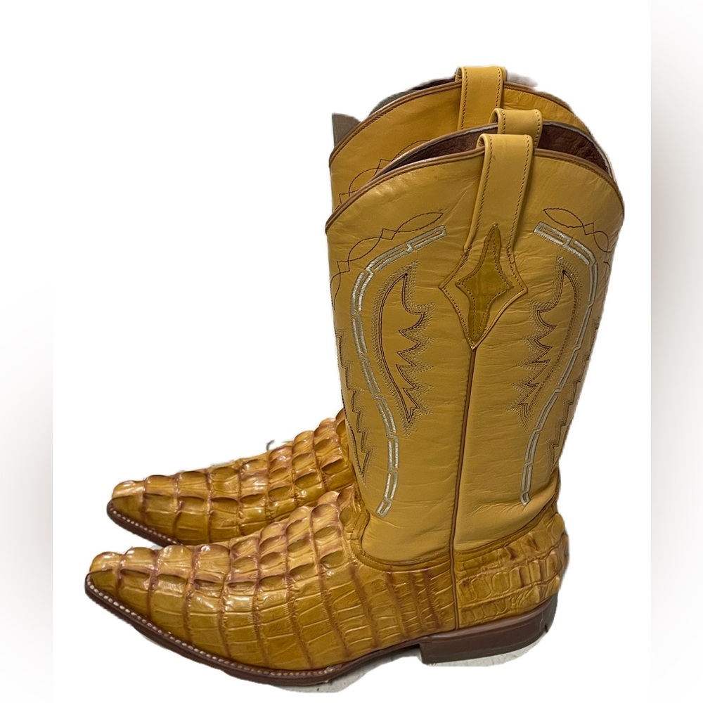 Morales Mens Crocodile Western Boots - Picture 2 of 5